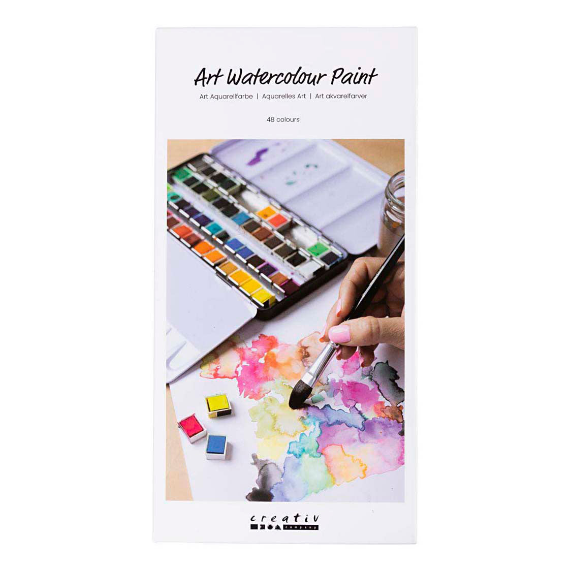 Creotime Art aquarelverf standaardkleuren - 48 kleuren