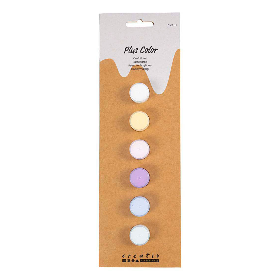Creativ Company Plus color acrylverf pastelkleuren - 6x5ml.