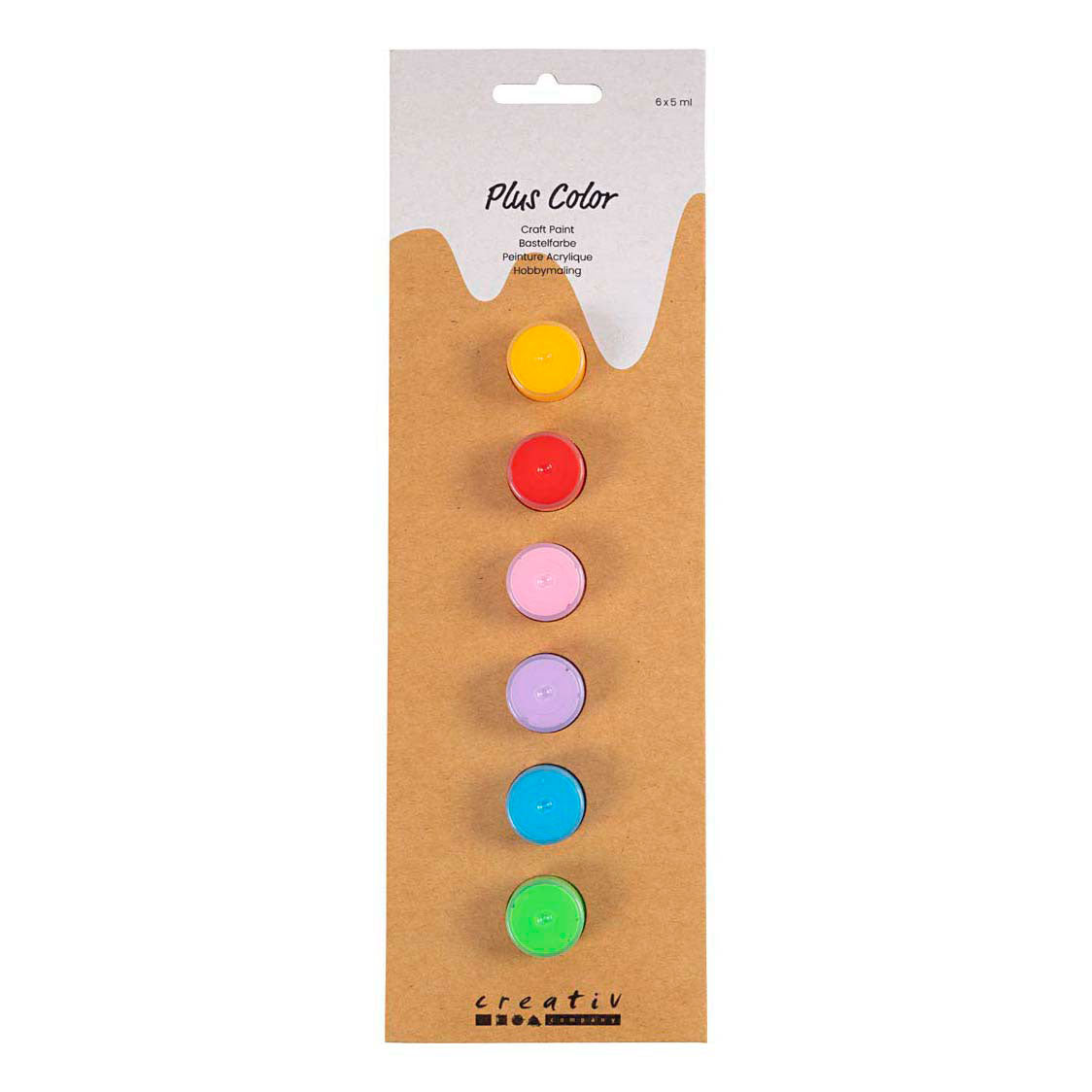 Creativ Company Plus color acrylverf kleurrijk - 6x5ml.