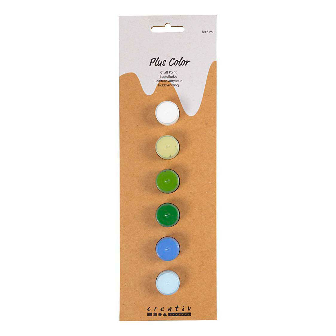 Creativ Company Plus color acrylverf blauw en groen harmonie - 6x5ml.