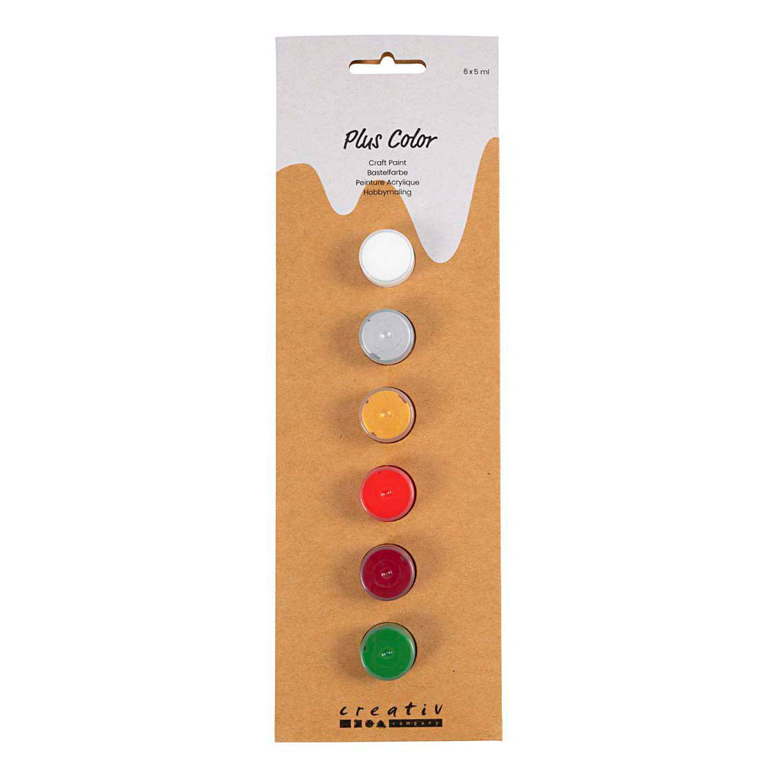Creativ Company Plus color acrylverf kerstkleuren - 6x5ml.