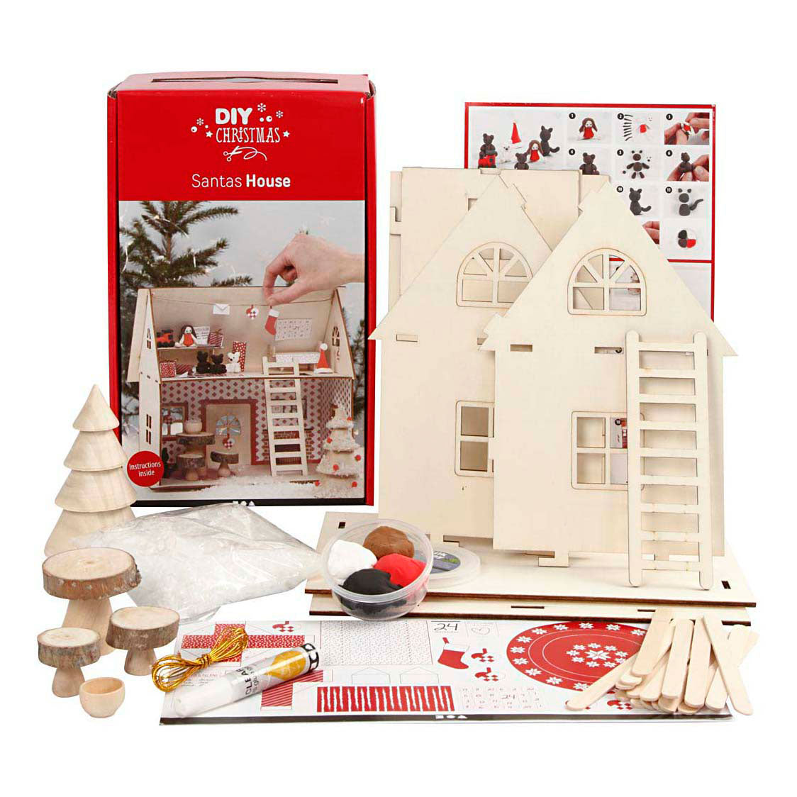 Creativ Company Hobbyset huis van de kerstman