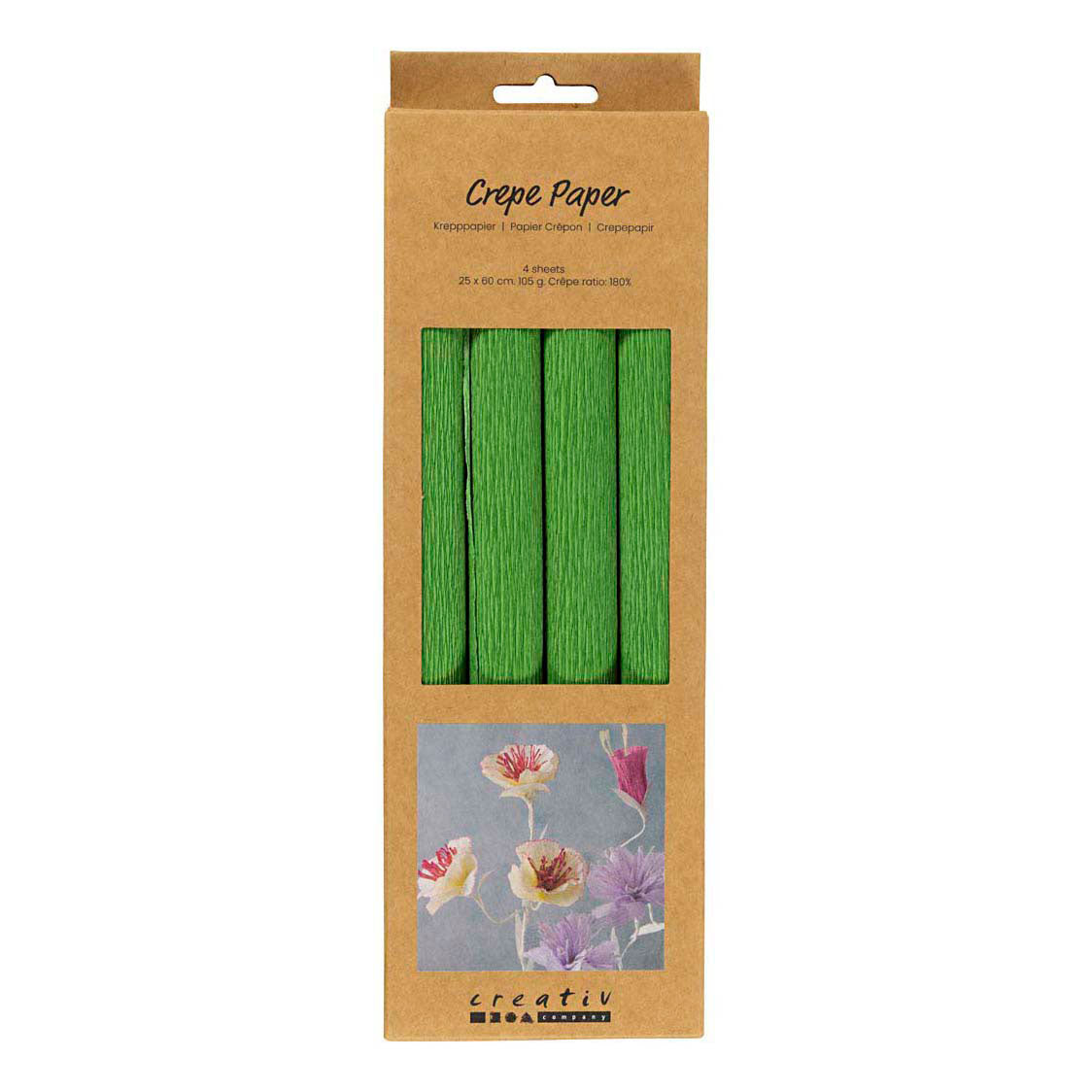 Creativ Company Crepepapier groen - 4st.