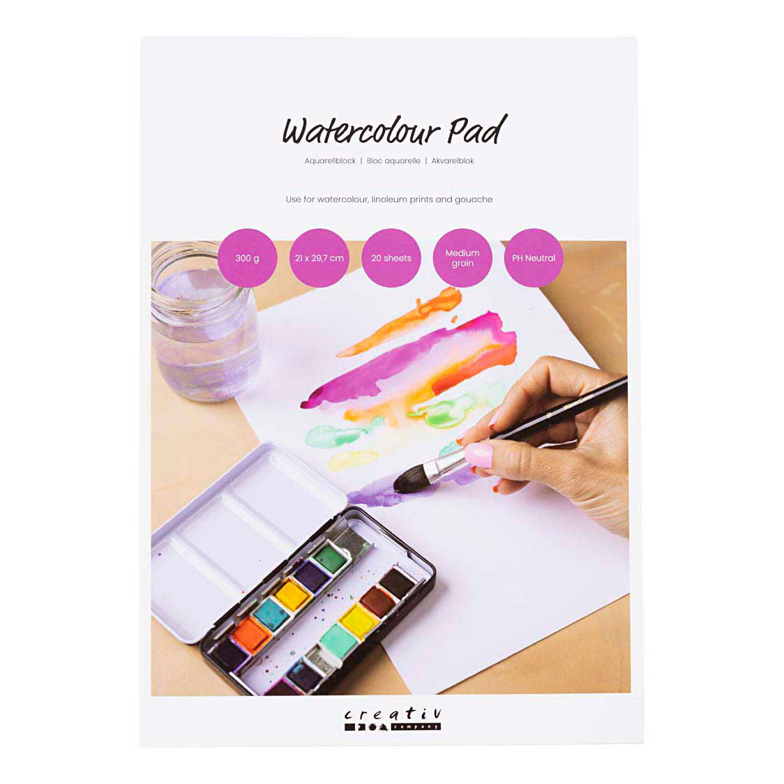 Creativ Company Aquarelblok a4 200gr. - 20pag.