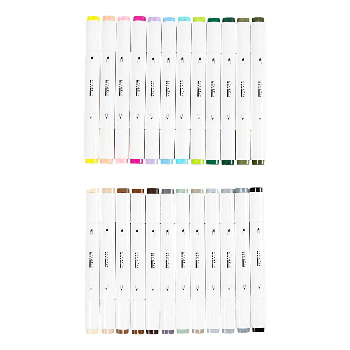 Creativ Company Tekenstift lijndikte 1+8mm pastelkleuren - 24st.