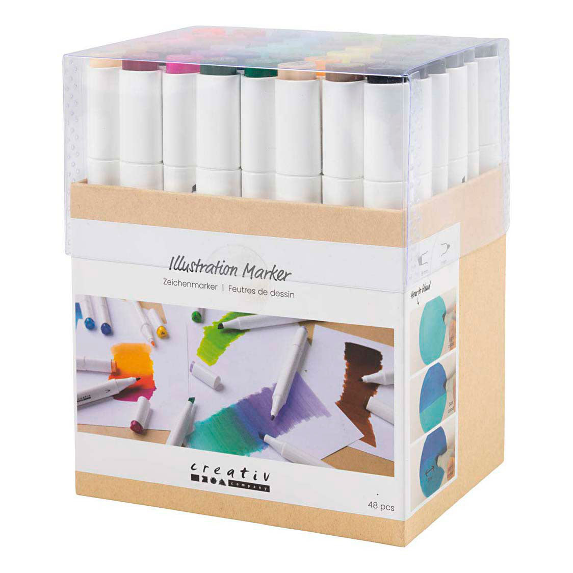 Creativ Company Https: www.cchobby.nl tekenstift-lijndikte-1-8-mm-standaardkleuren-48-stuk-1-doos