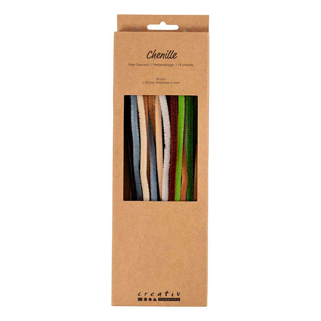 Creativ Company Chenille 6mm x 30cm naturel - 25st.