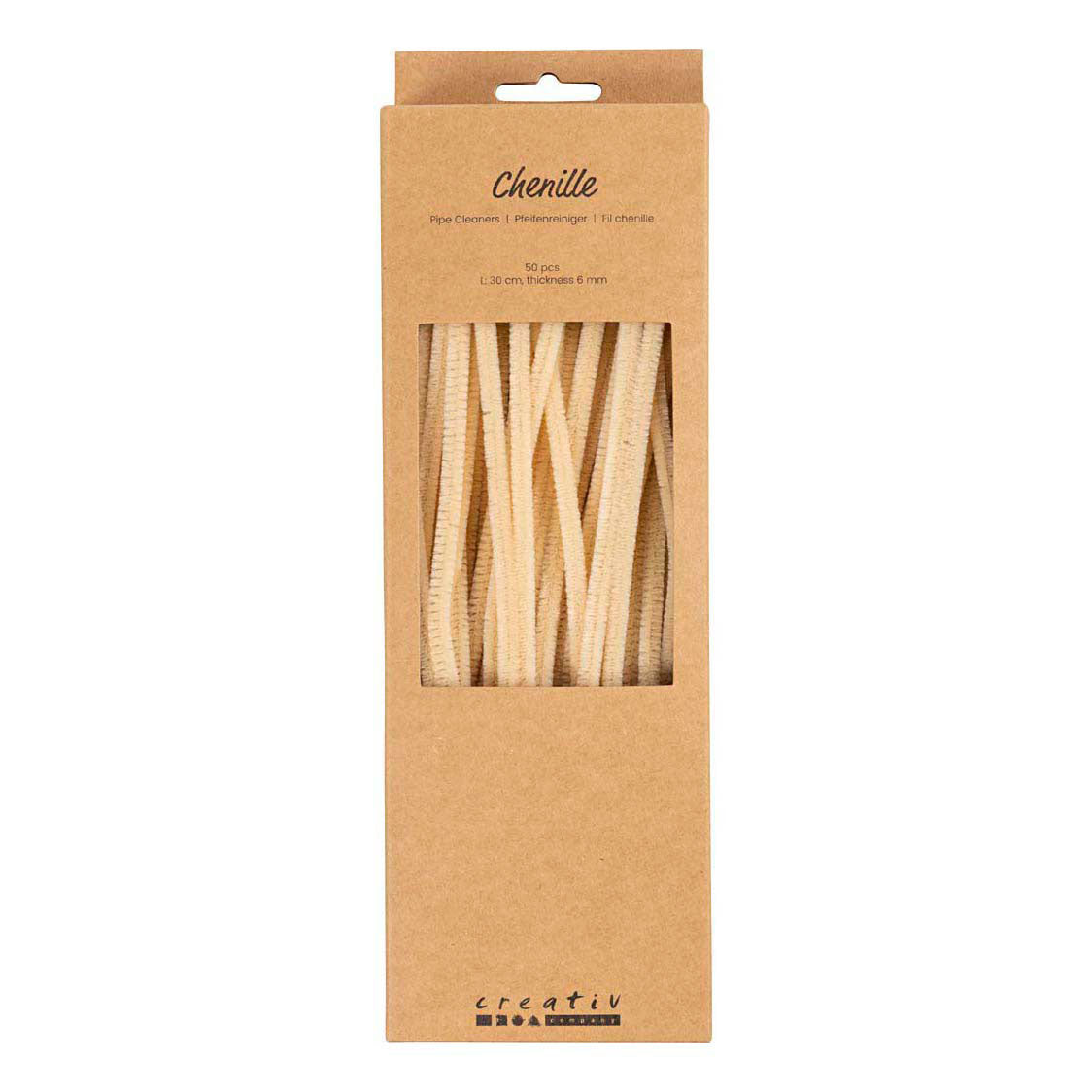 Creativ Company Chenille 6mm x 30cm beige - 50st.