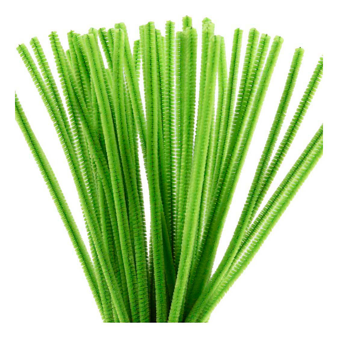 Creativ Company Chenille 6mm x 30cm lime groen - 50st.
