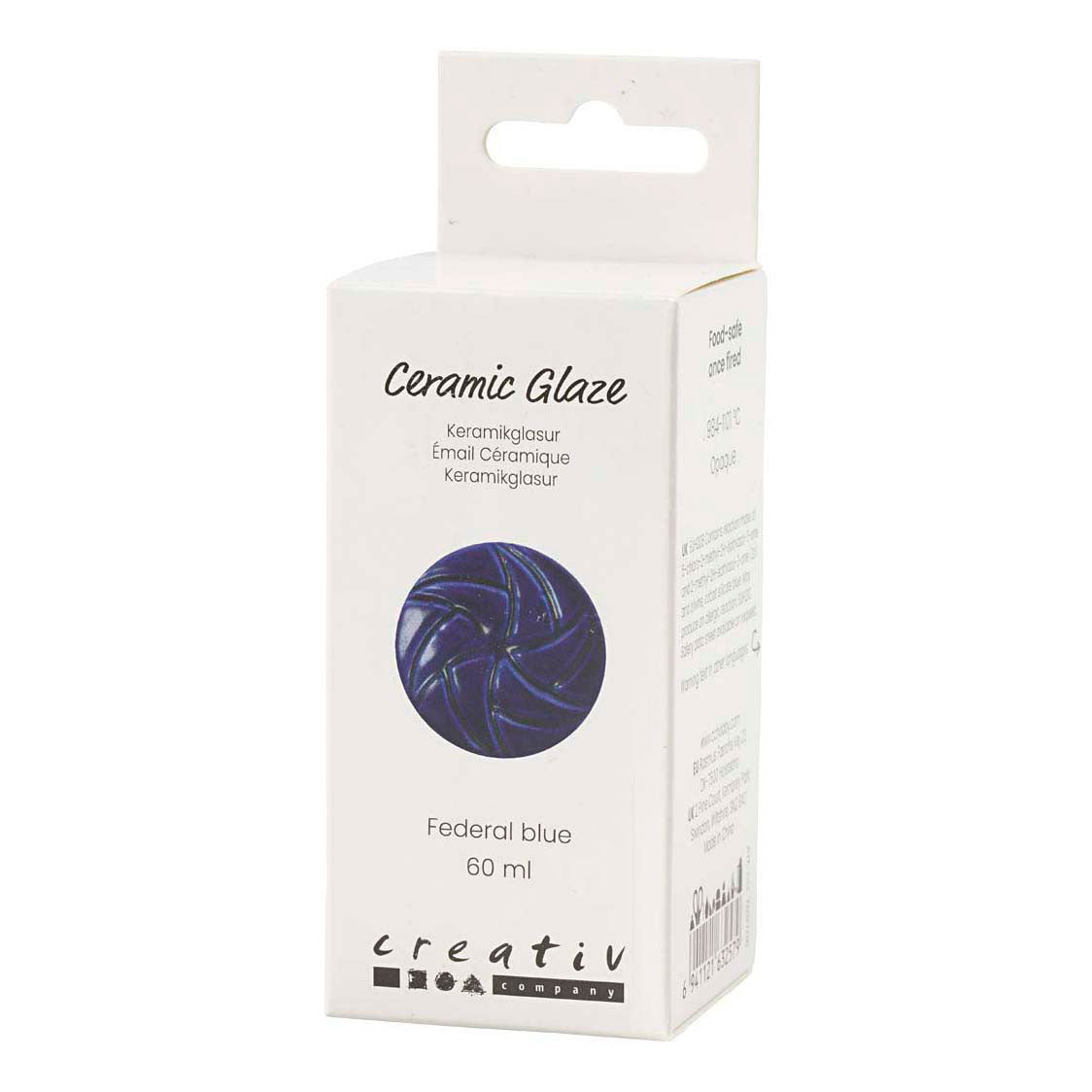 Creativ Company Keramiek glazuur 984-1101 c dekkend federal blue - 60ml