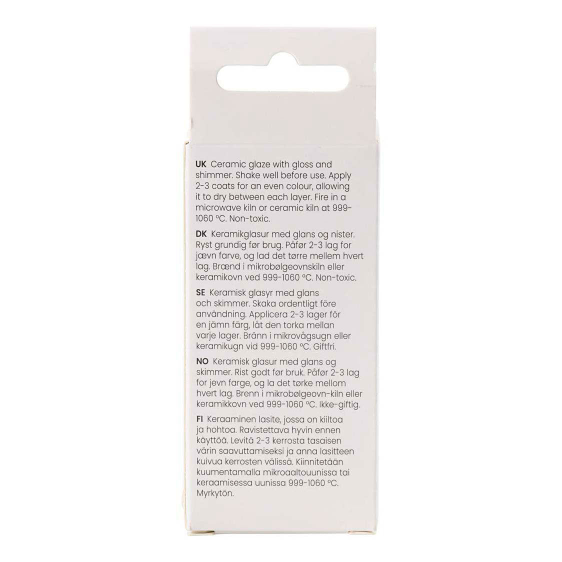 Creativ Company Gespikkeld keramiek glazuur 999-1060 c dekkend sneeuwwit - 60ml