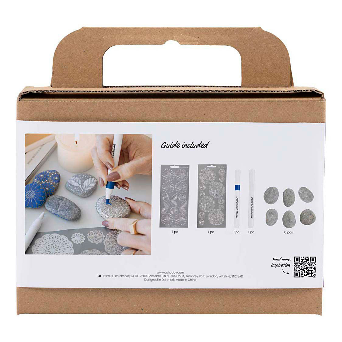 Creativ Company Mini hobbyset steendecoratie blauw