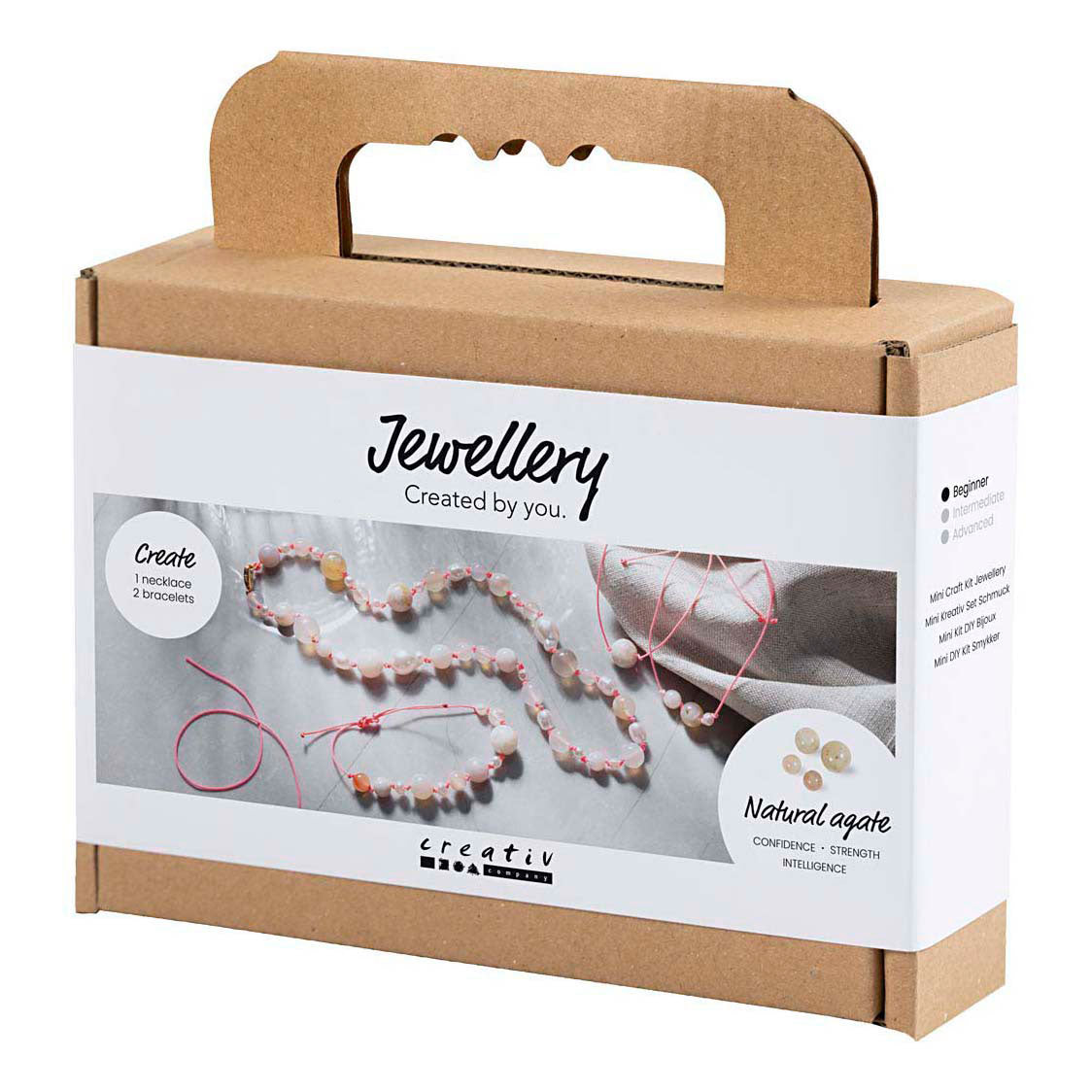 Creativ Company Https: www.cchobby.nl mini-hobbyset-sieraden-halskettingen-en-armband-roze-1-doos