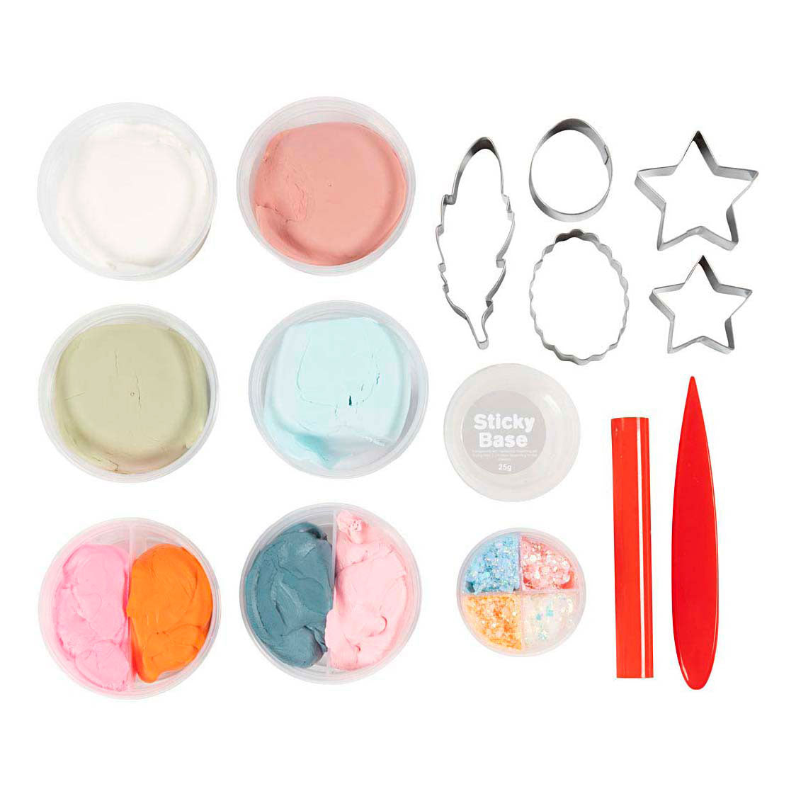 Creativ Company Hobbyset bloemen boetseren pastelkleuren