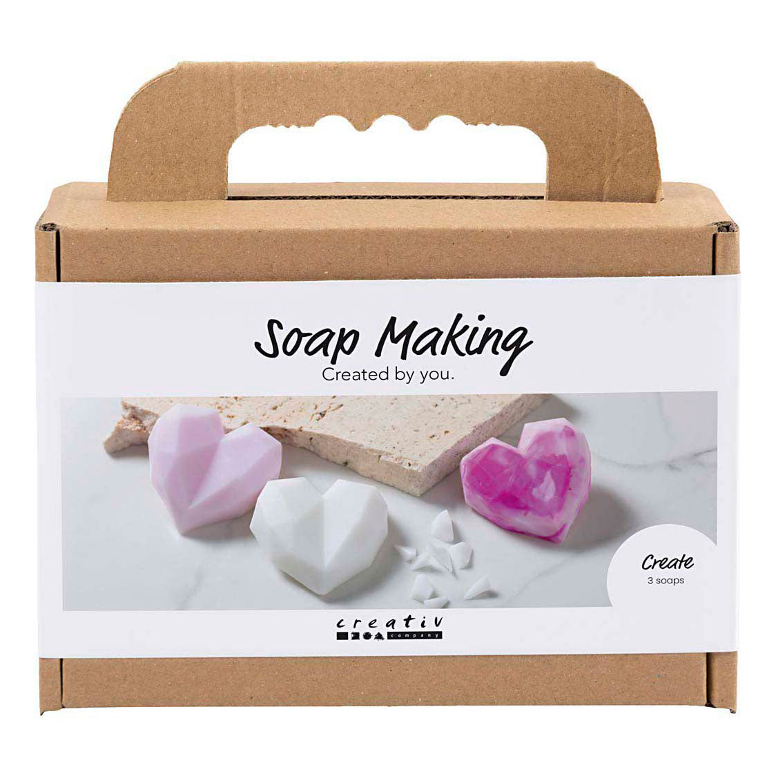 Creativ Company Mini hobbyset harten zeep maken roze