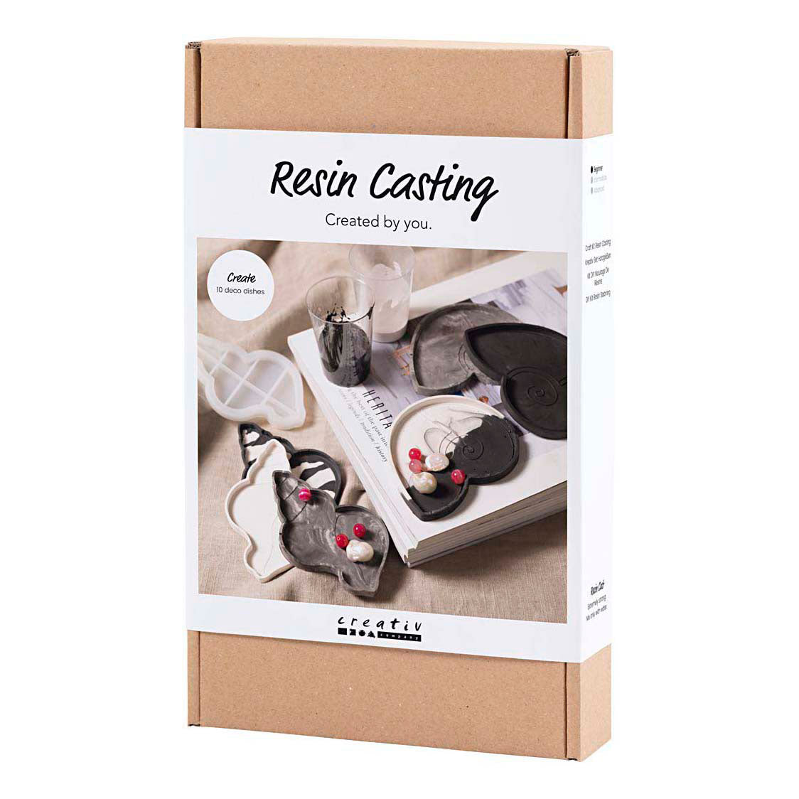 Creativ Company Hobbyset hars gieten conchschelp zwart en wit