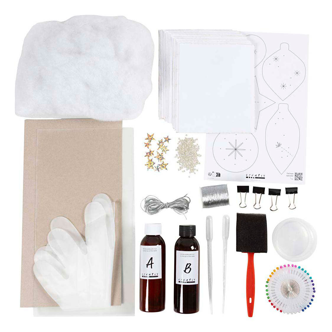 Creativ Company Hobbyset cyanotypie kerstdecoraties met cyanotypie blauw