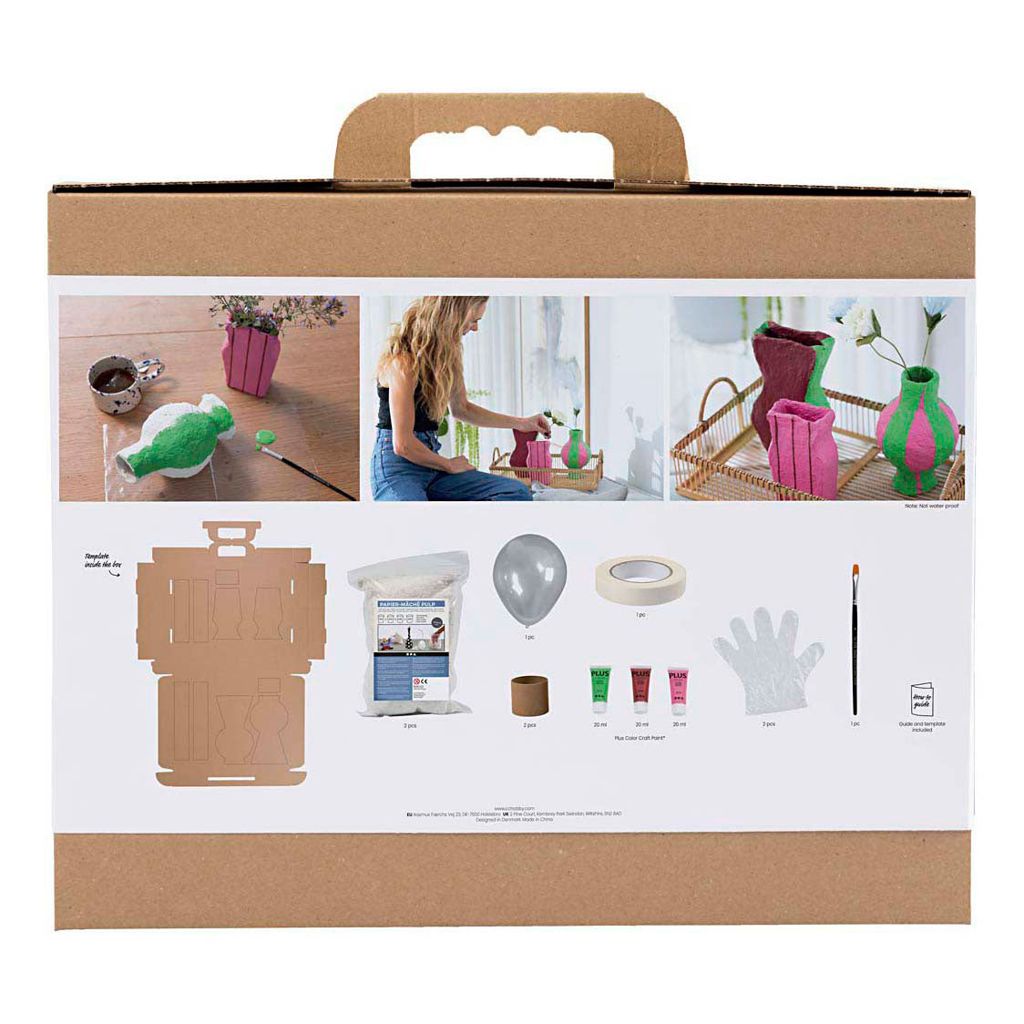 Creativ Company Maxi hobbyset boetseren vazen van papier-mache