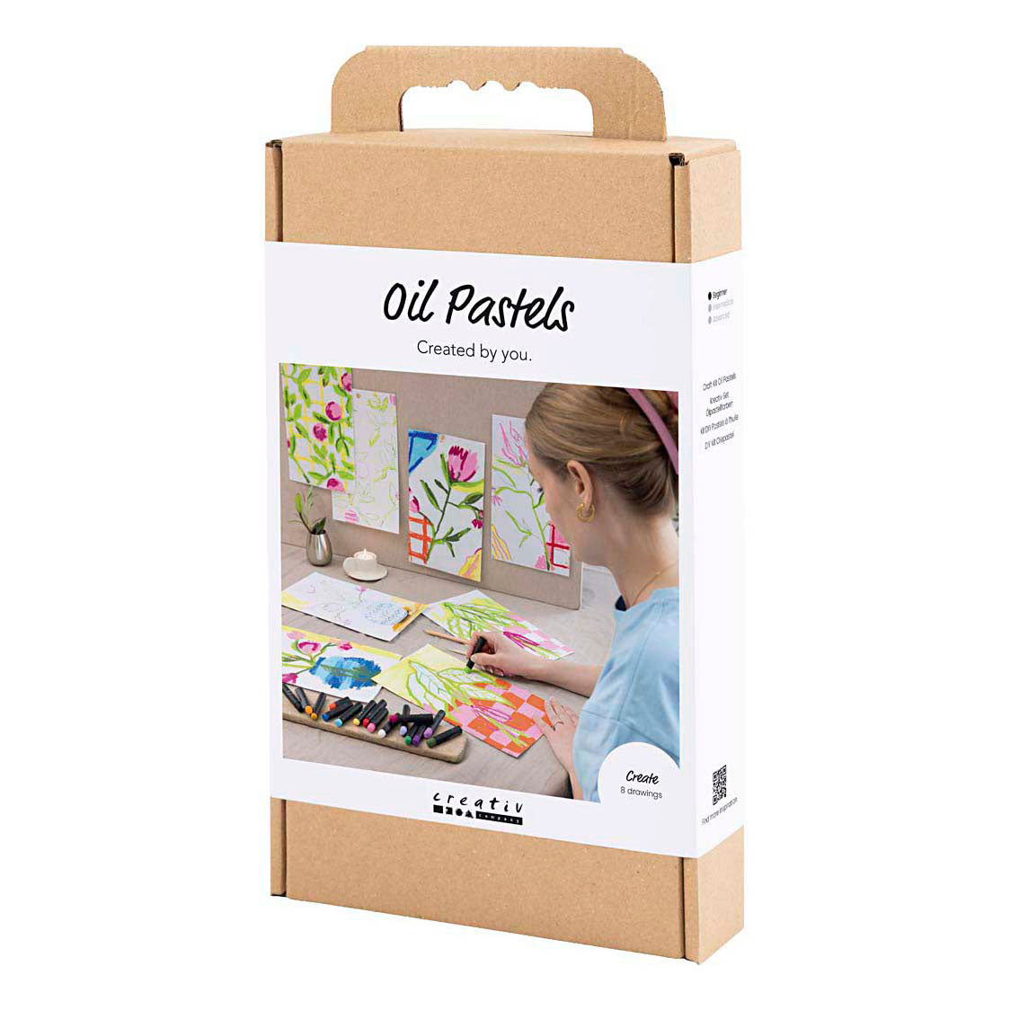 Creativ Company Hobbyset oliepastel bloemen diverse kleuren