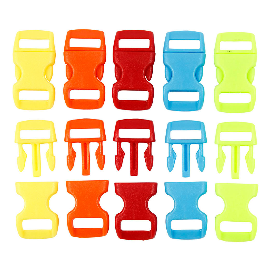 Creativ Company Https: www.cchobby.nl klik-sluiting-l-29-mm-b-15-mm-gatgrootte-3x11-mm-diverse-kleuren-100-stuk-1-doos