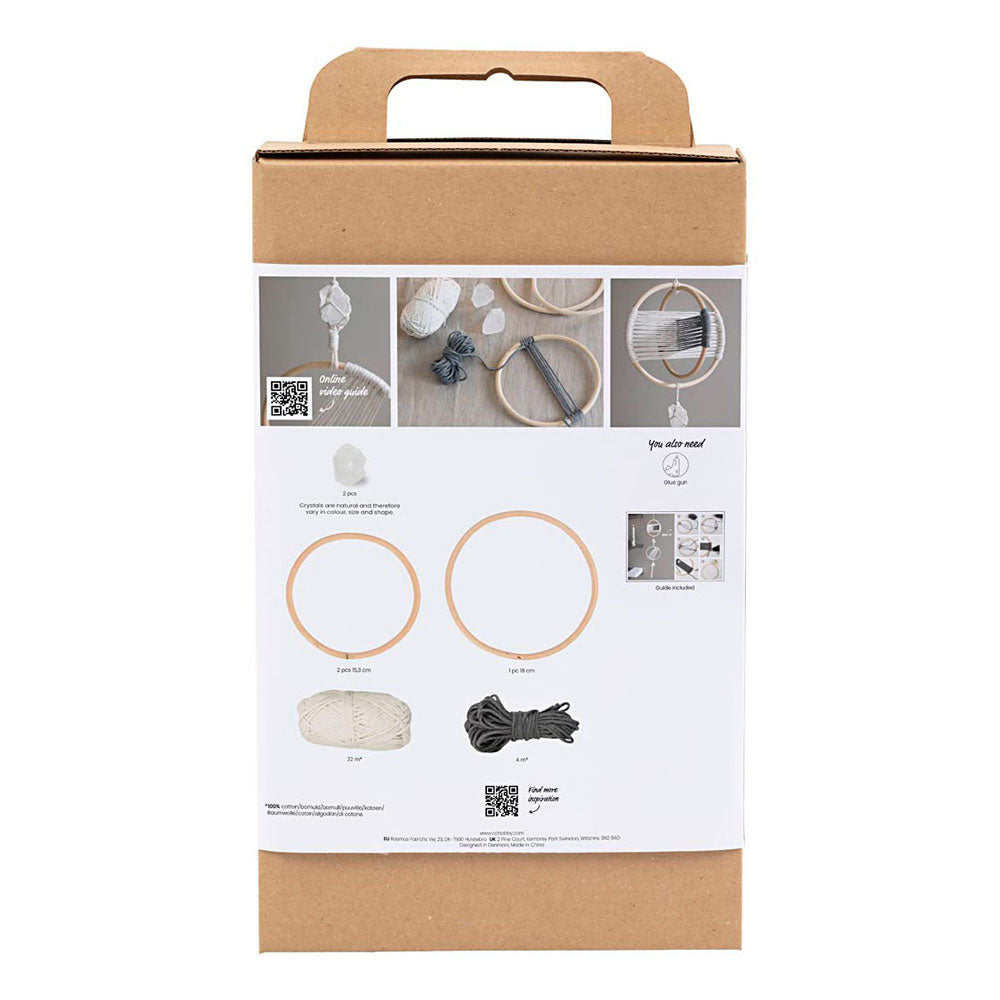 Creativ Company Https: www.cchobby.nl hobbyset-macrame-mobiel-grijs-off-white-1-doos