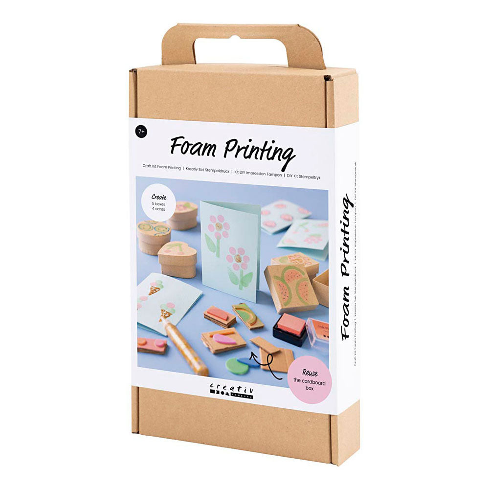 Creativ Company Https: www.cchobby.nl hobbyset-foam-druk-versierde-dozen-en-kaarten-beige-mid-groen-mint-helder-rood-1-doos