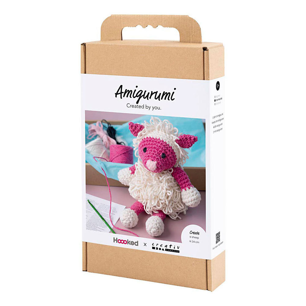Creativ Company Https: www.cchobby.nl hobbyset-amigurumi-schaap-roze-off-white-1-doos