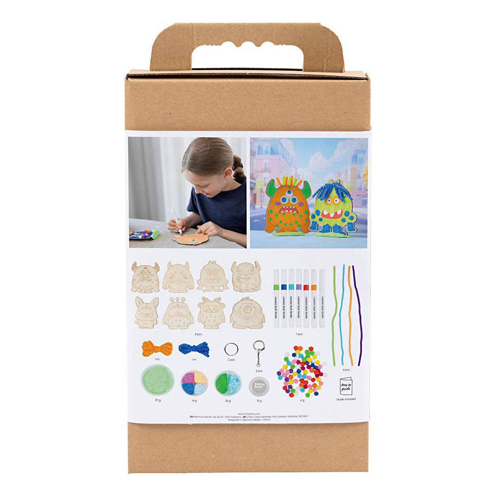 Creativ Company Https: www.cchobby.nl hobbyset-decoratie-monsters-kleurrijk-vrolijke-kleuren-sterke-kleuren-1-doos