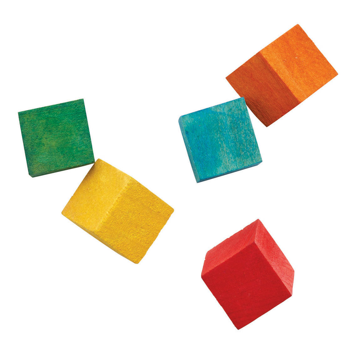 Colorations - gekleurde houten kubus blokjes, 196st.