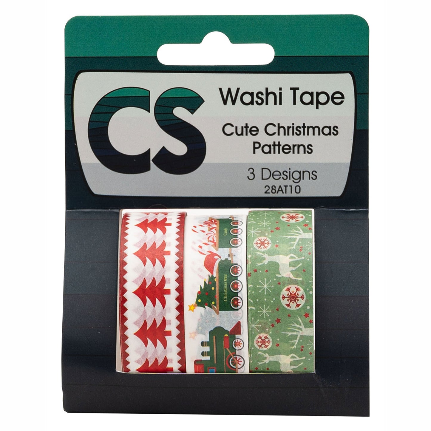 Colorations - washi tape kerst 3 rollen, 5mtr.