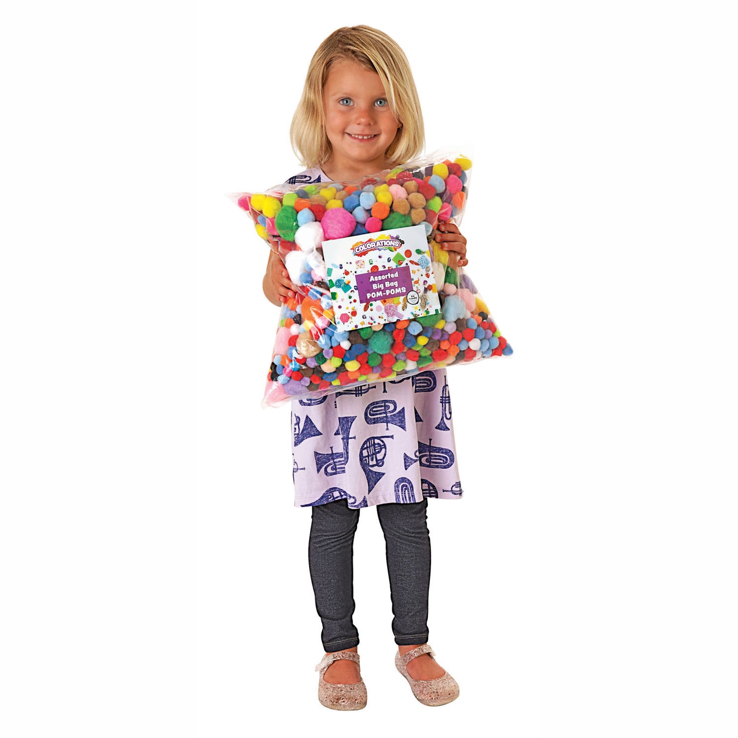 Colorations - zak pompoms 450 gram, 1200st.