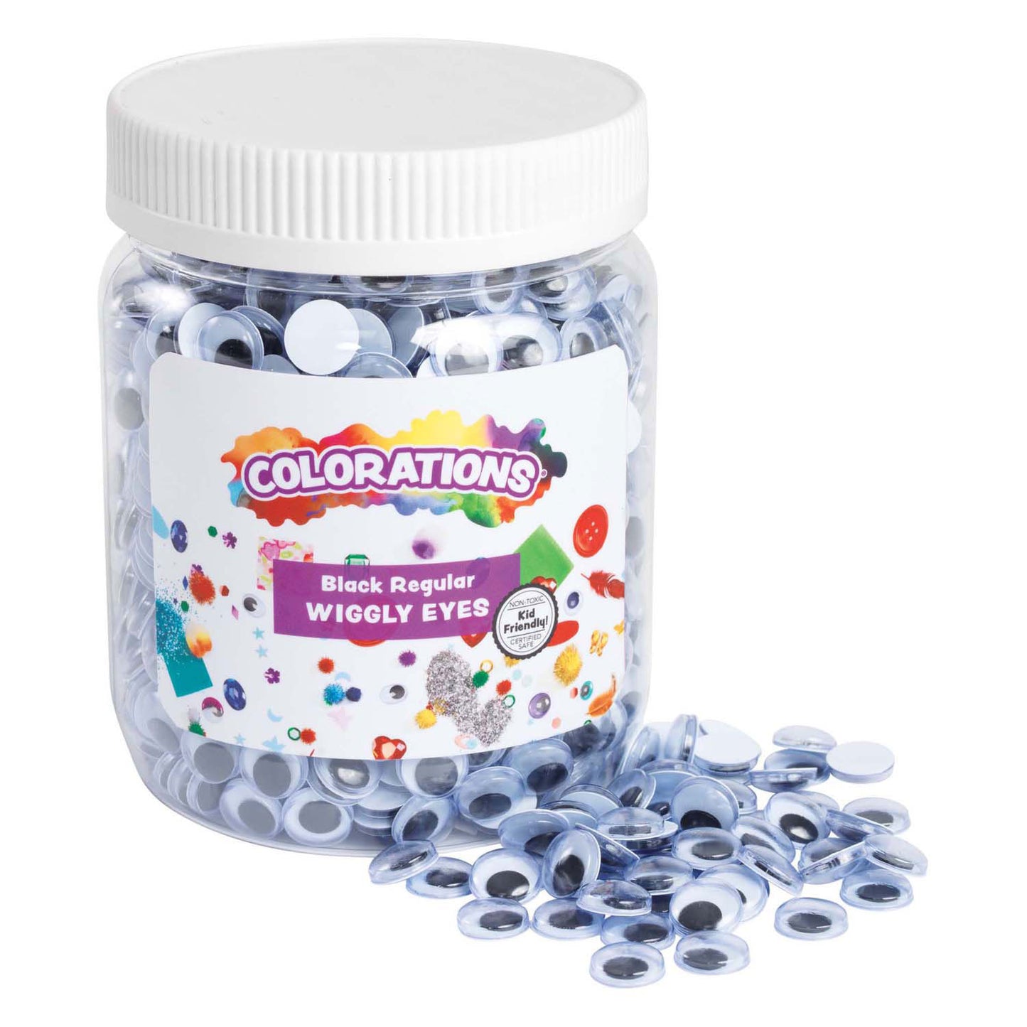 Colorations - zwarte wiebeloogjes in pot, 1000st.