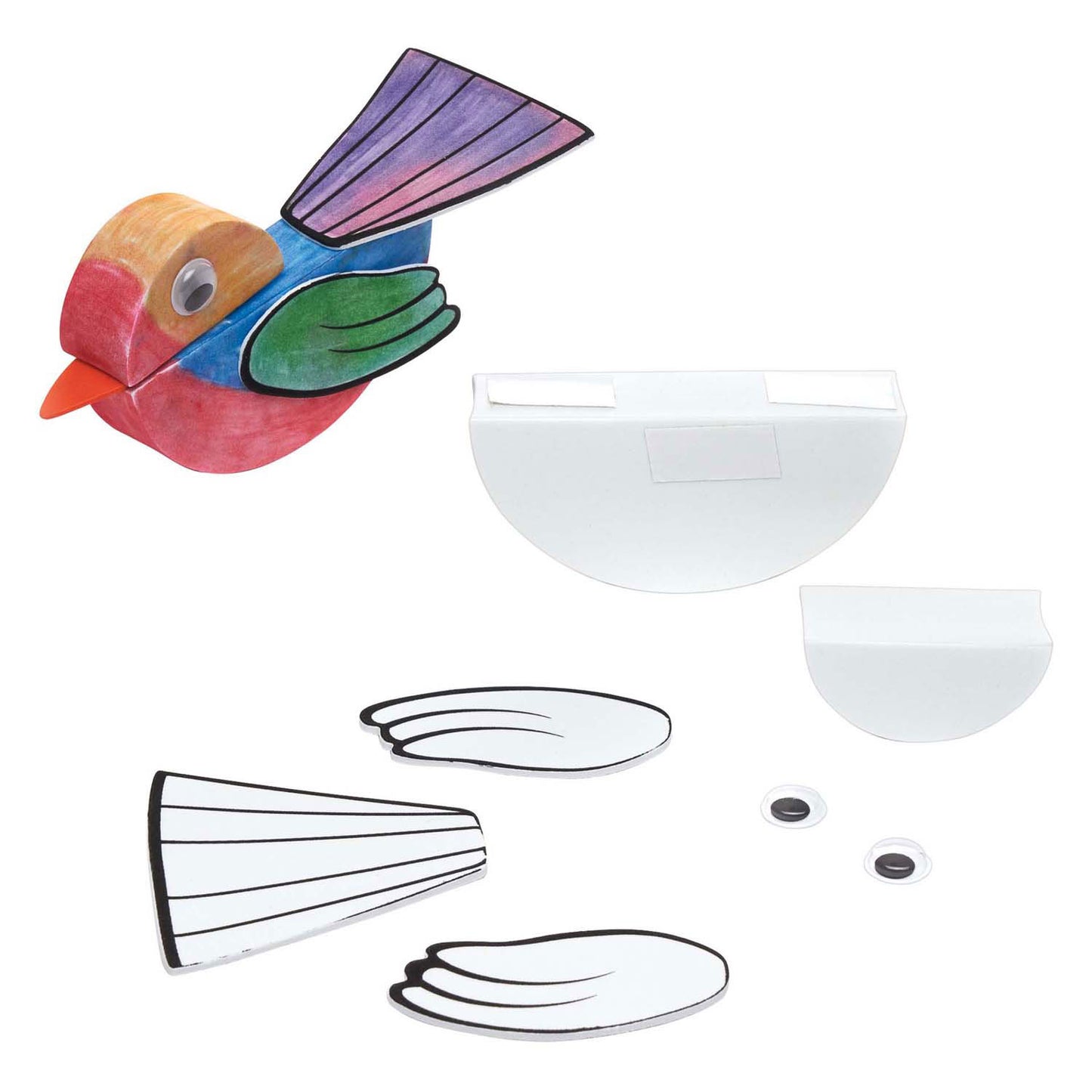 Colorations Knutselset vogeltjes maken voor 12 vogeltjes