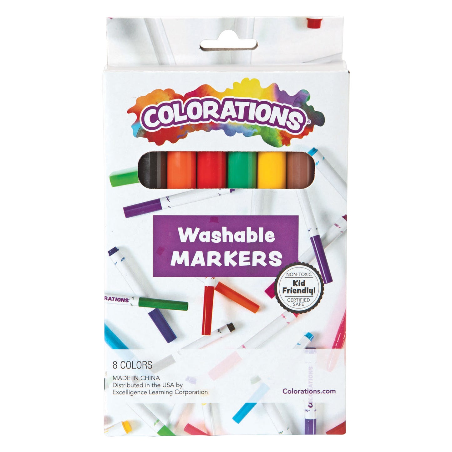 Colorations Uitwasbare viltstiften, 8st.