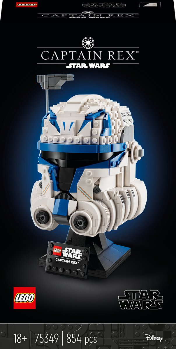 LEGO star wars captain rex helm set voor volwassenen, the clone wars collectible - 75349