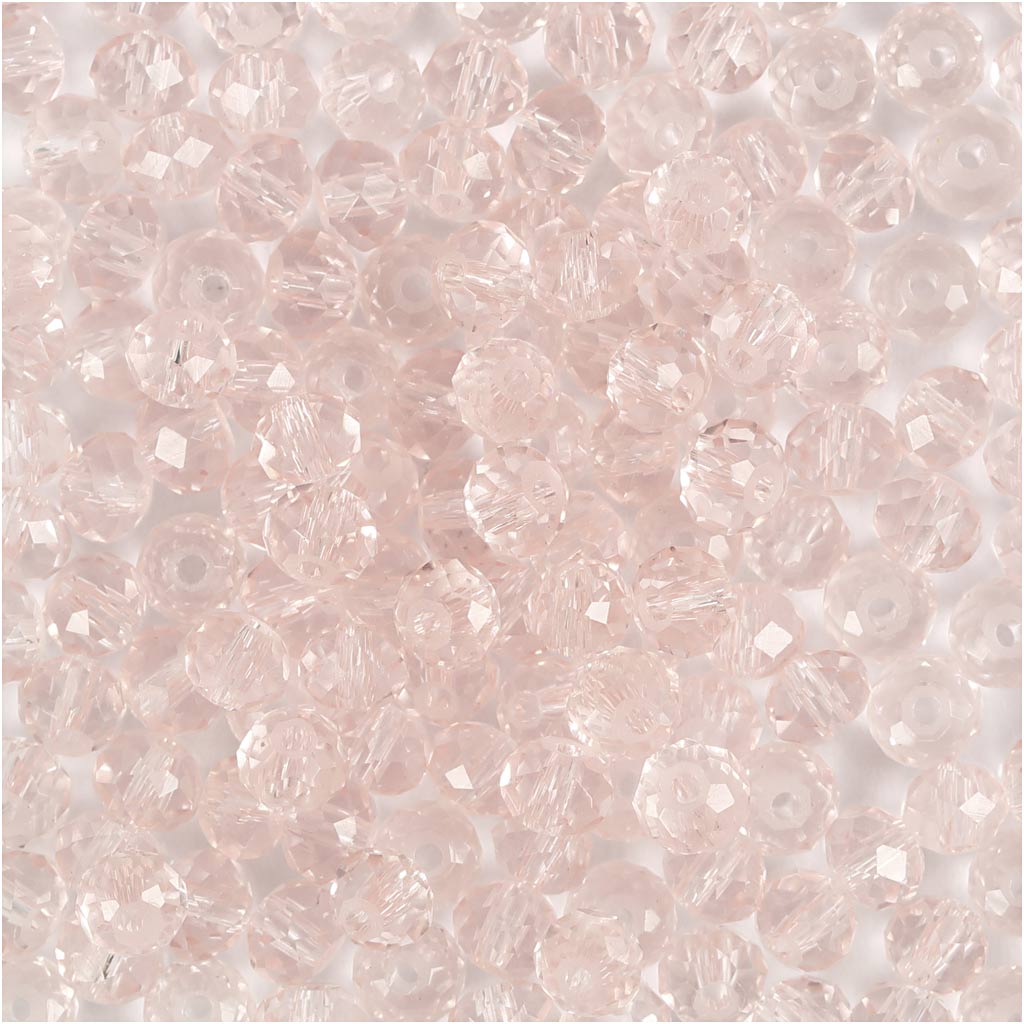 Creativ Company Https: www.cchobby.nl facet-kralen-d-4-mm-gatgrootte-1-mm-lichtroze-45-stuk-1-doos