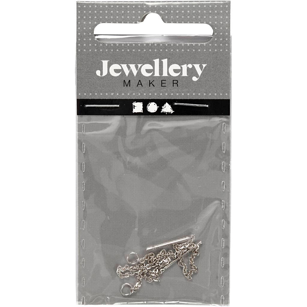 Creativ Company Https: www.cchobby.nl oorbellen-van-ketting-l-70-mm-verzilverd-1-paar