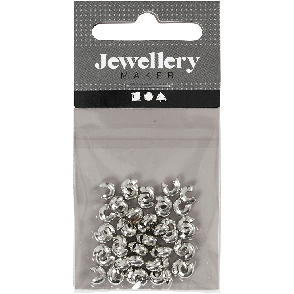 Creativ Company Https: www.cchobby.nl metalen-hoes-d-5-mm-verzilverd-50-stuk-1-doos