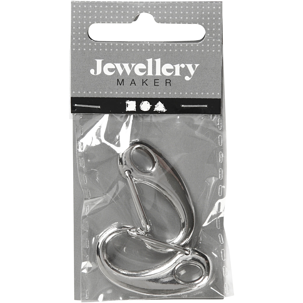 Creativ Company Https: www.cchobby.nl sleutelhaak-l-30-mm-b-15-mm-verzilverd-2-stuk-1-doos