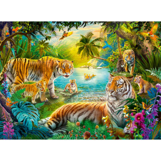 Ravensburger legpuzzel tijgerfamilie in de oase - 500st.