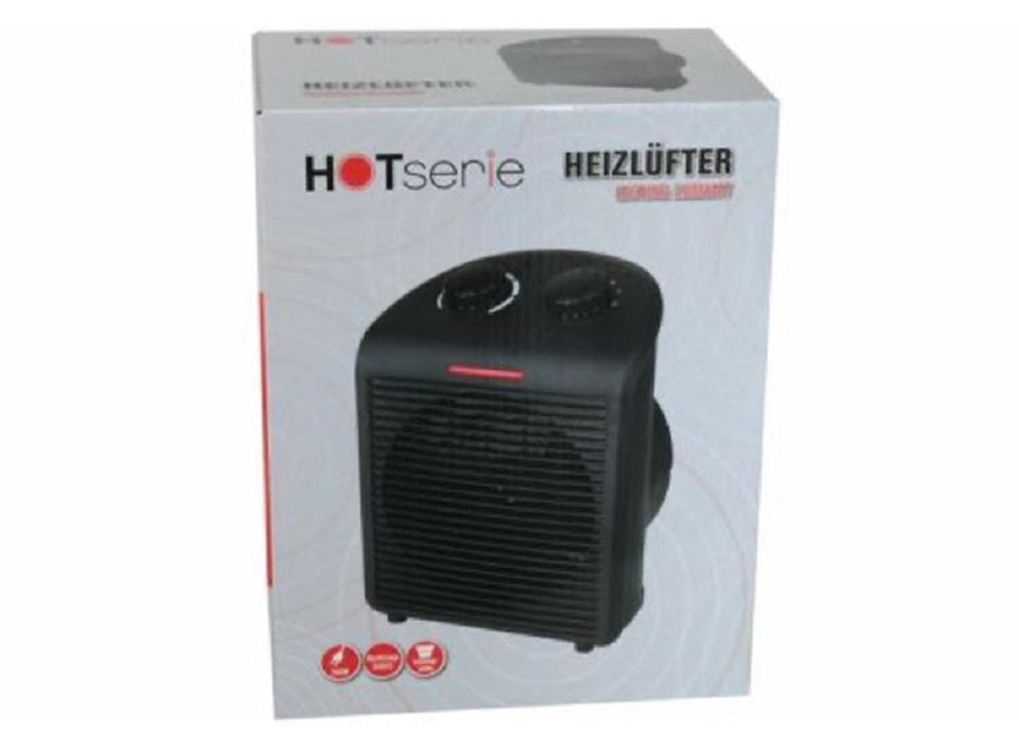Abi Ventilatorkachel 2000w zwart 2 standen