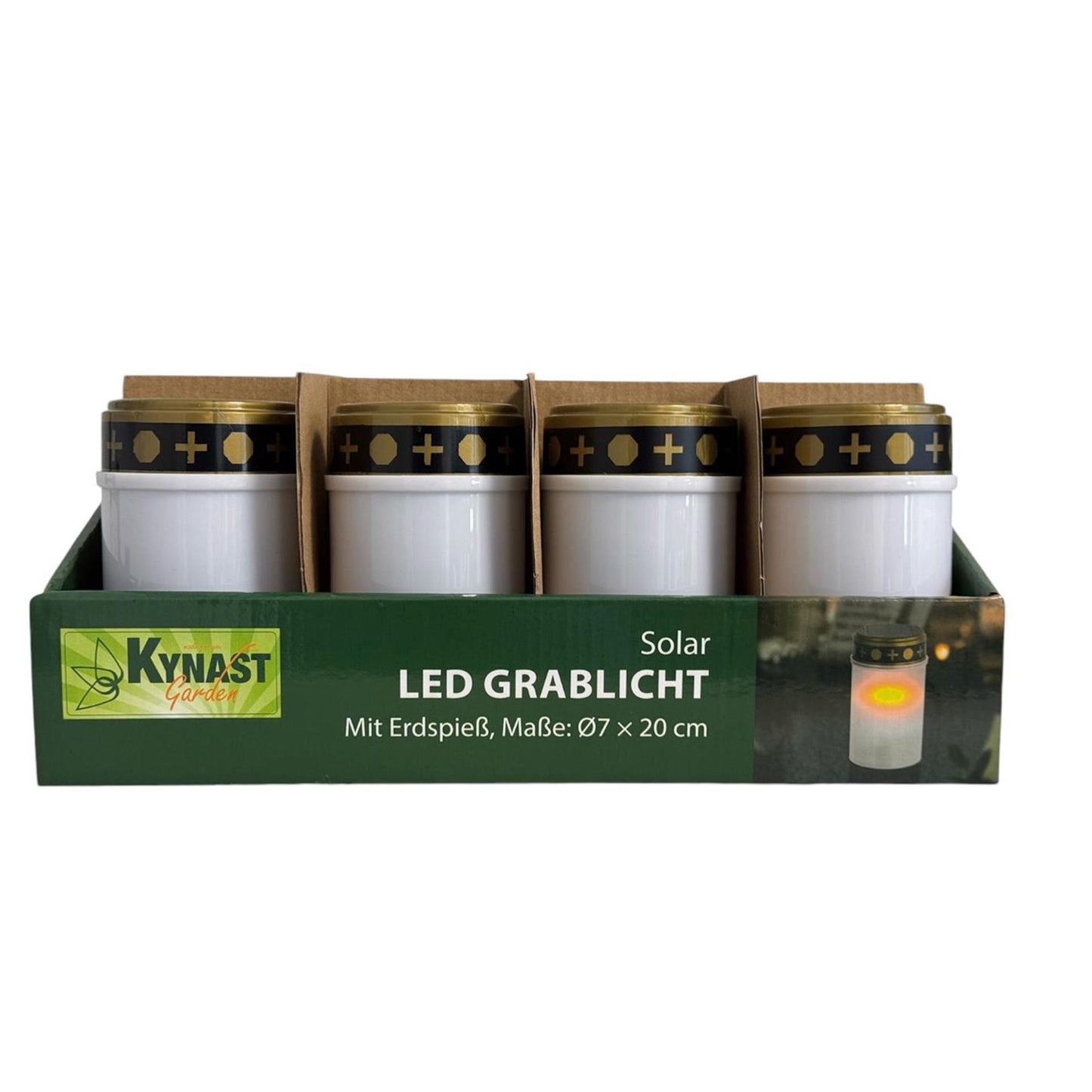 Graflicht LED solar wit Ø7xH20cm