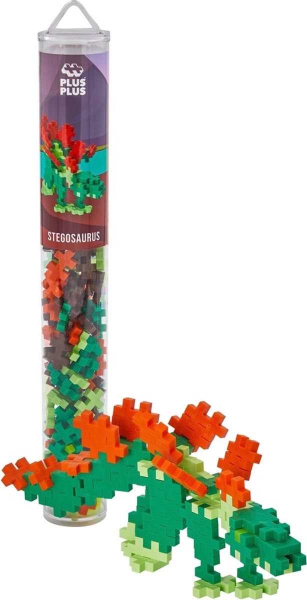 Plus-Plus tube stesaurus dinosaurus 100 delige bouwset - 4093 - bouwspeelgoed - constructiespeelgoed - set met bouwstenen - vanaf 5 jaar