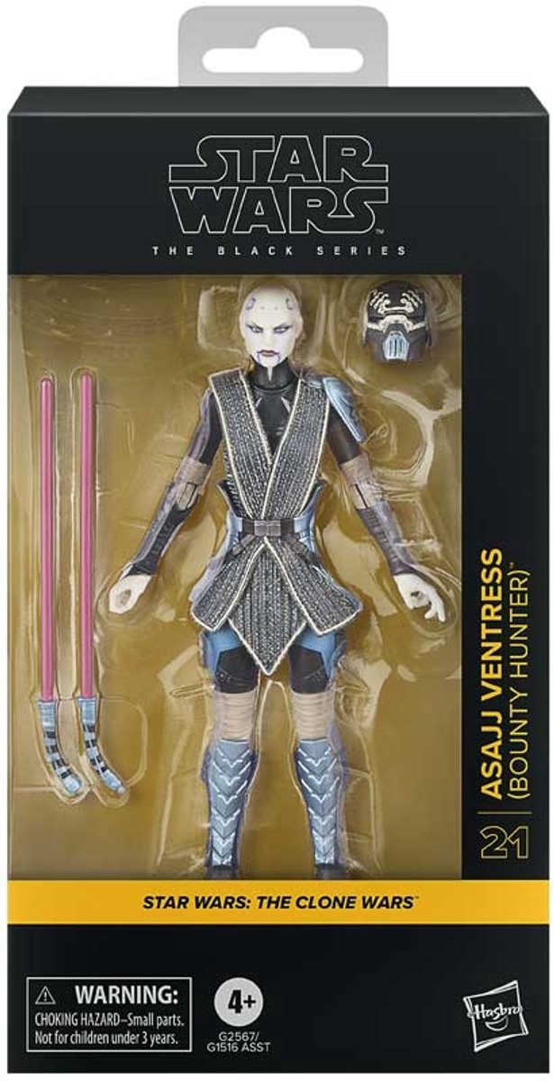 Hasbro Star wars the clone wars black series asajj ventress - actiefiguur 15 cm