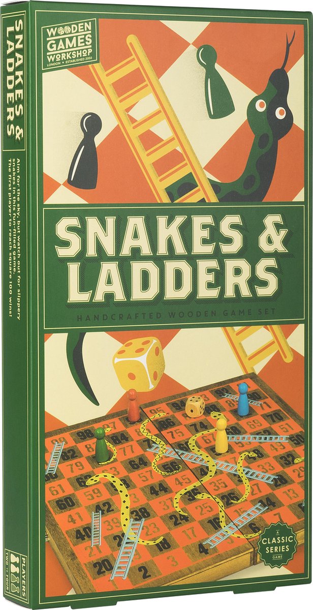 Professor Puzzle snakes ladders - slangen en ladders gezelschapsspel