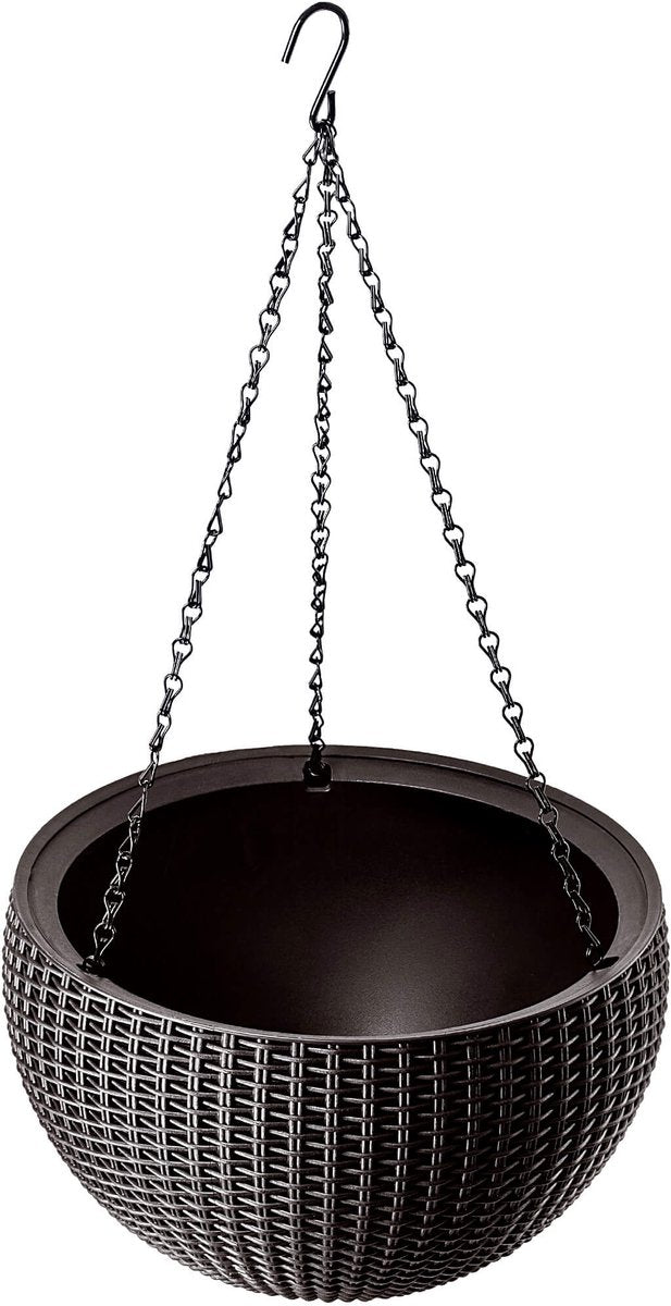 Curver Bloempot keter hanging sphere planter koffiekleur mokka