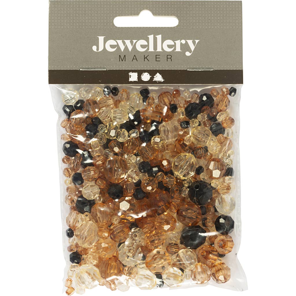 Creativ Company Https: www.cchobby.nl facet-kralen-afm-4-12-mm-gatgrootte-1-2-5-mm-ca-170-stuk-goud-50-gr-1-doos