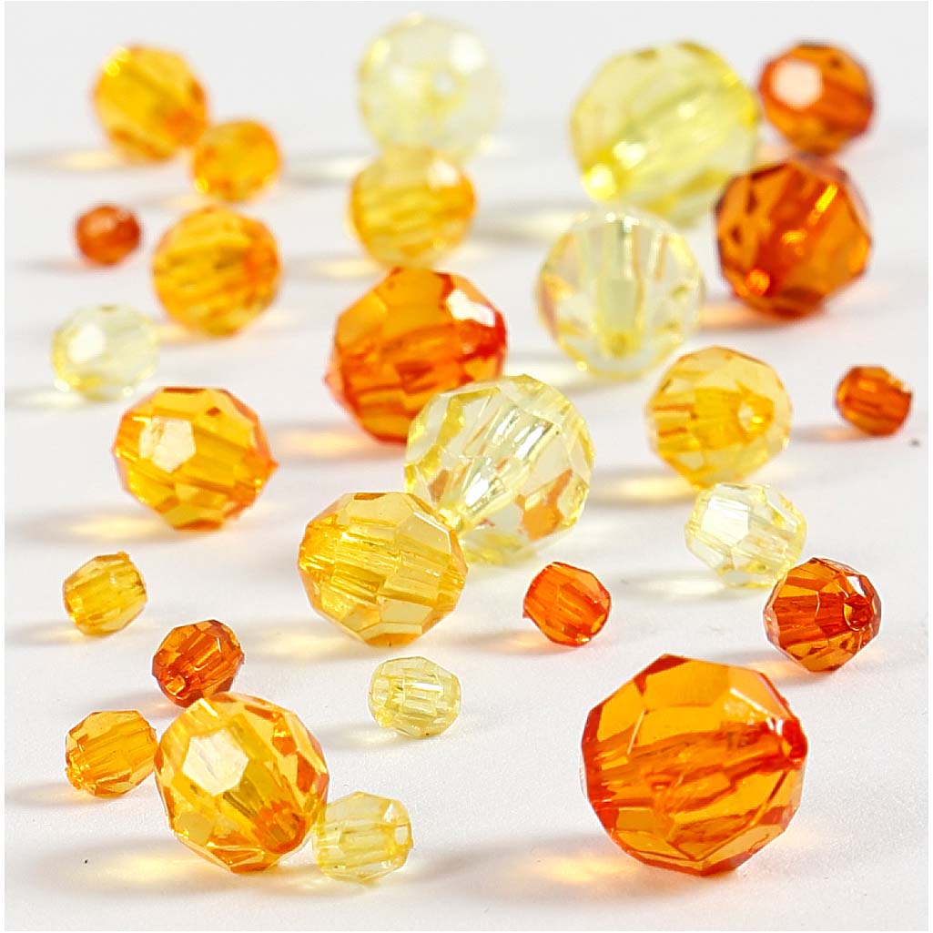 Creativ Company Https: www.cchobby.nl facet-kralen-afm-4-12-mm-gatgrootte-1-2-5-mm-ca-170-stuk-geel-45-gr-1-doos