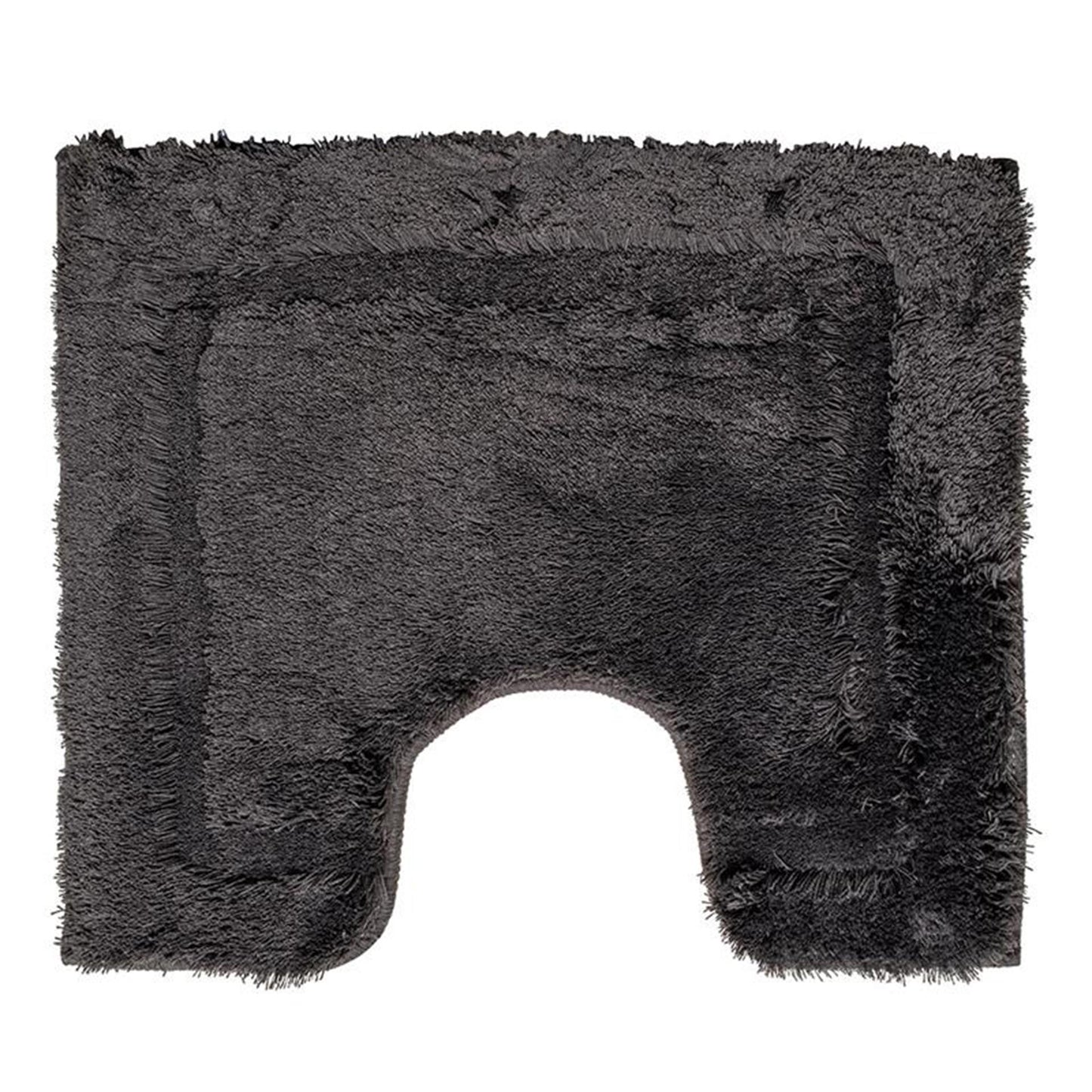 Wicotex Toiletmat uni donker grijs 50x60cm