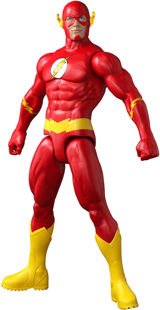 Mattel Dc comics dc the flash actiefiguur van 30 cm - klassiek superpak met 7 beweegbare punten